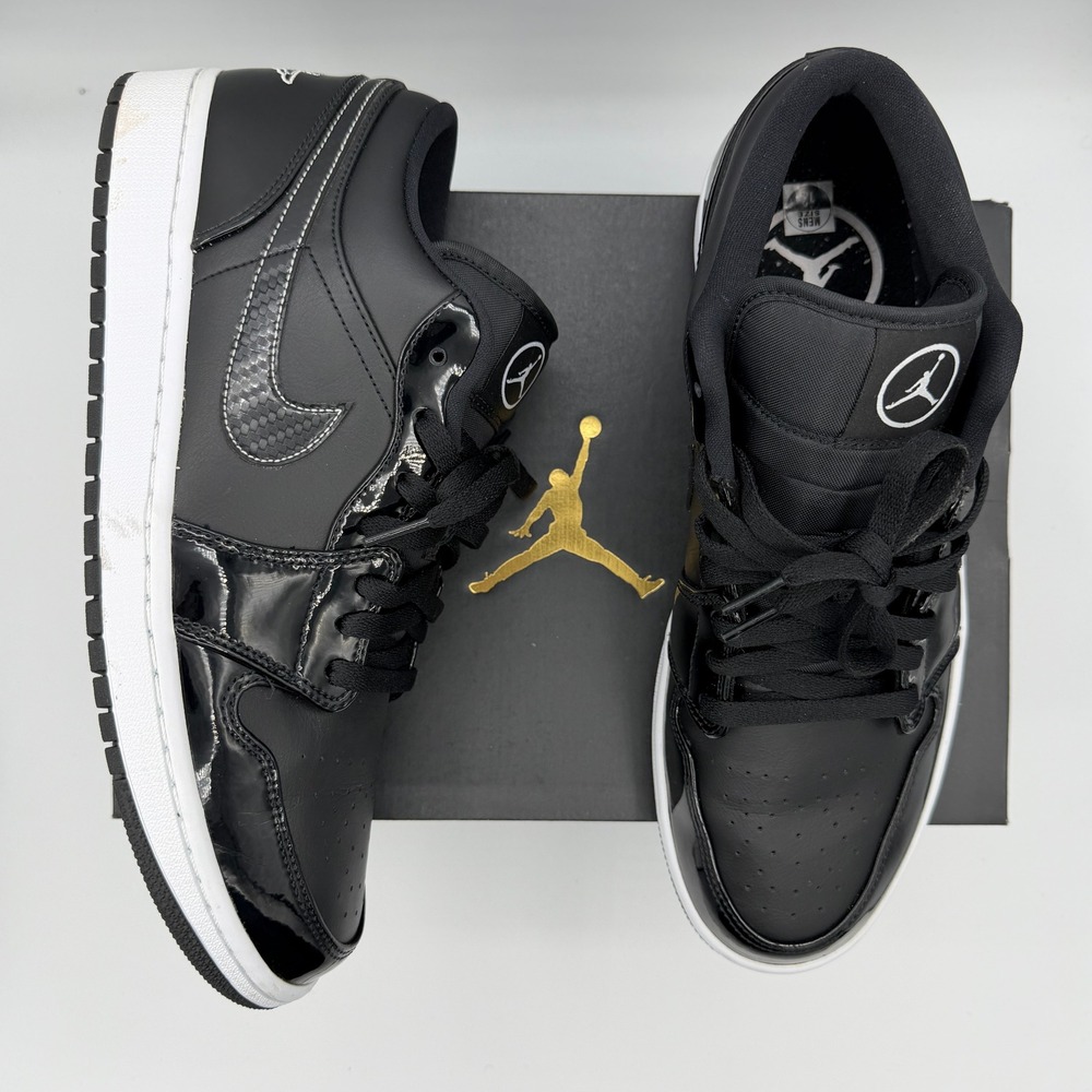 NIKE Air Jordan 1 Low SE  All-Star Weekend Black White Mens 12 Sneakers Carbon